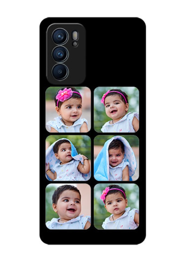 Reno 6 5G Photo Printing on Glass Case - Multiple Pictures Design