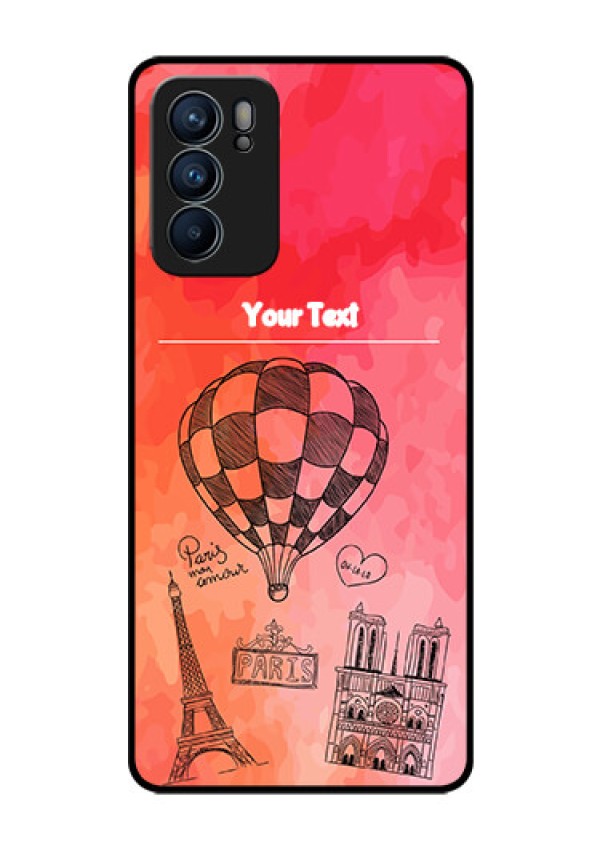 Reno 6 5G Custom Glass Phone Case - Paris Theme Design