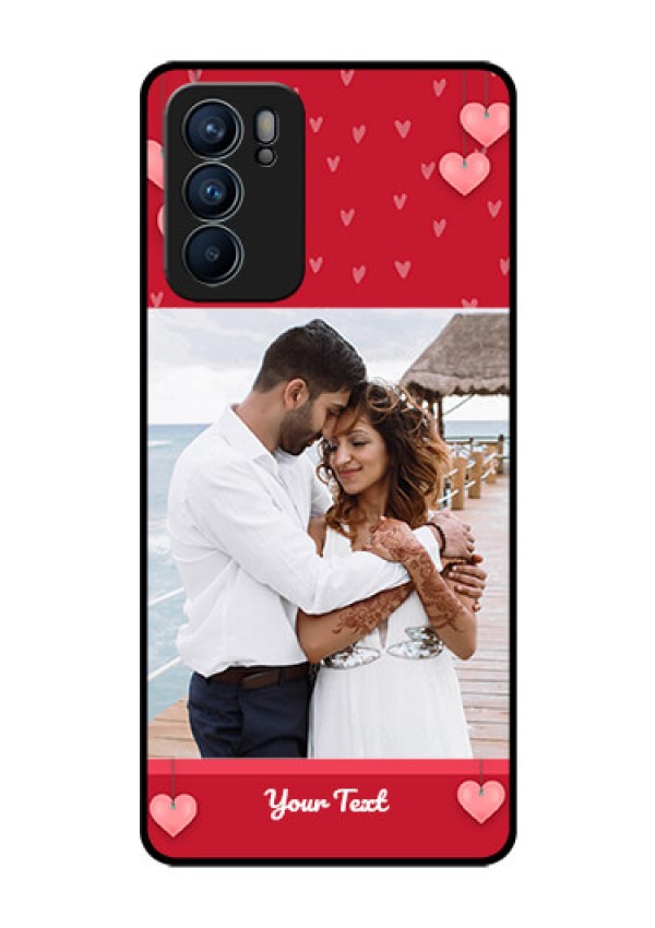 Reno 6 5G Custom Glass Phone Case - Valentines Day Design