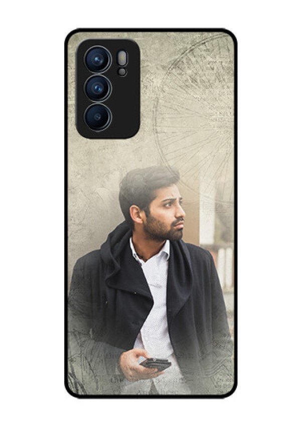 Reno 6 5G Custom Glass Phone Case - with vintage design