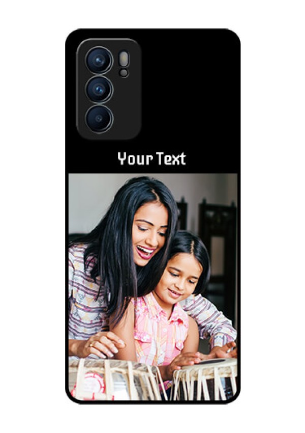Reno 6 5G Photo with Name on Glass Phone Case