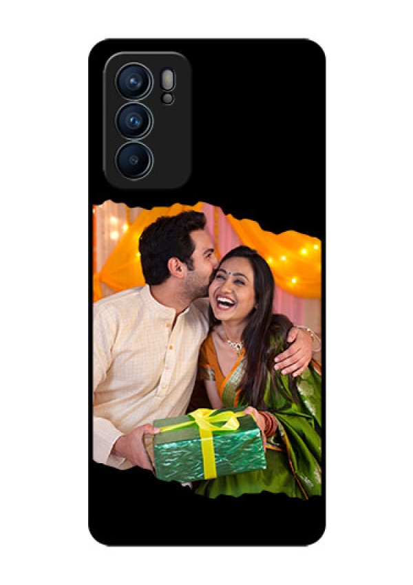 Oppo Reno 6 5G Custom Glass Phone Case - Tear-off Design