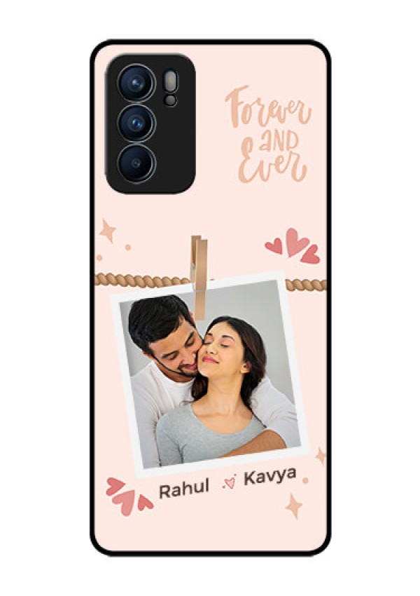 Oppo Reno 6 5G Custom Glass Phone Case - Forever and ever love Design