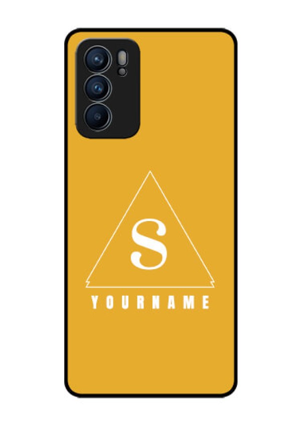 Oppo Reno 6 5G Personalized Glass Phone Case - simple triangle Design