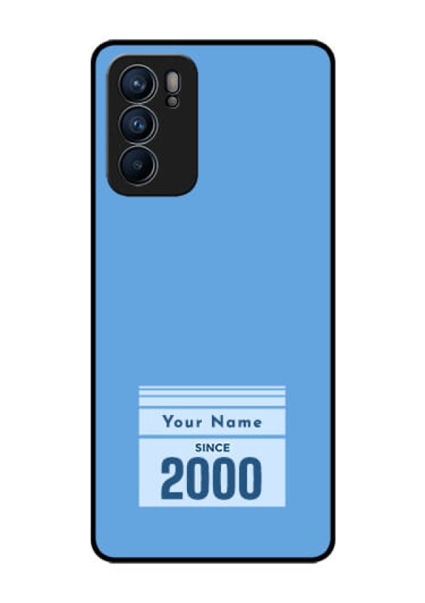 Oppo Reno 6 5G Custom Glass Mobile Case - Custom Year of birth Design