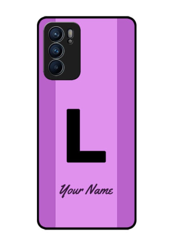 Oppo Reno 6 5G Custom Glass Phone Case - Tricolor custom text Design