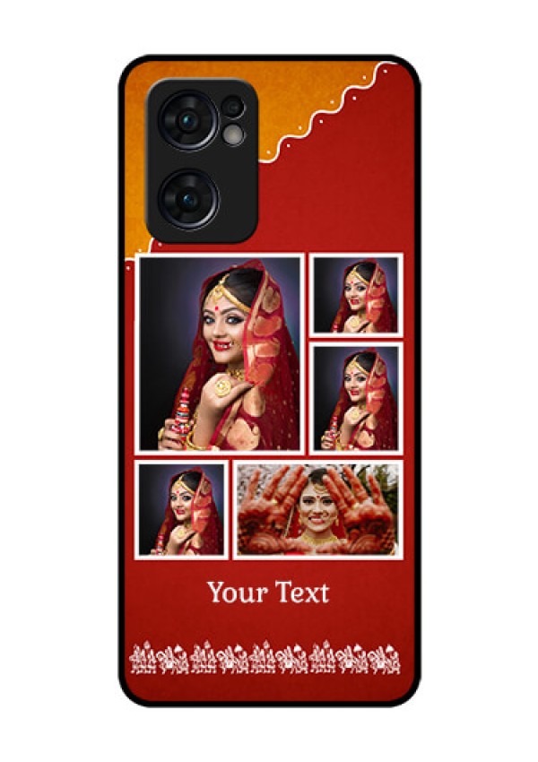 Reno 7 5G Personalized Glass Phone Case - Wedding Pic Upload Design