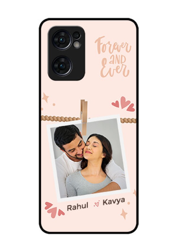 Oppo Reno 7 5G Custom Glass Phone Case - Forever and ever love Design