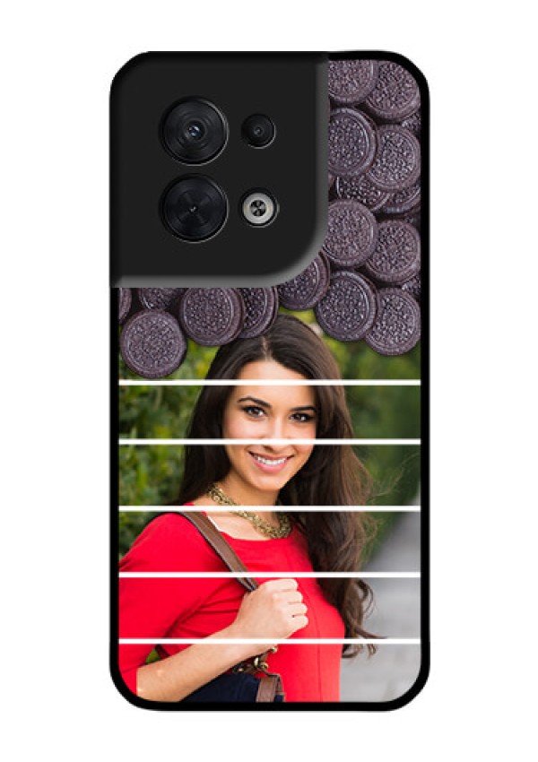 Oppo Reno 8 5G Custom Glass Phone Case - with Oreo Biscuit Design