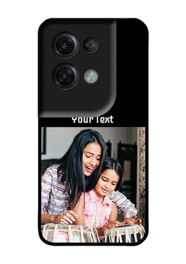 Oppo Reno 8 Pro 5G Photo with Name on Glass Phone Case