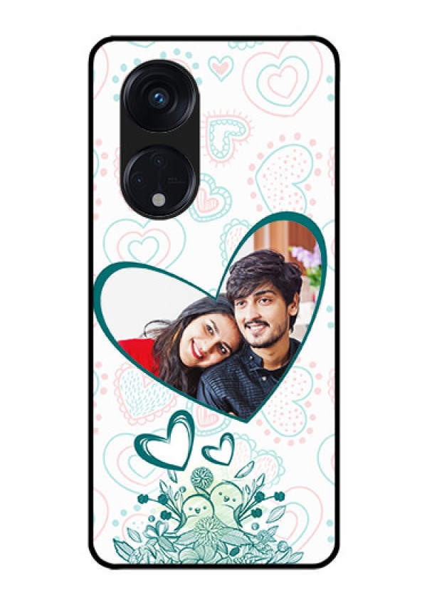 Oppo Reno 8T 5G Photo Printing on Glass Case - Premium Couple Design