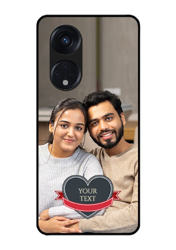 Oppo Reno 8T 5G Custom Glass Phone Case - Just Married Couple Design
