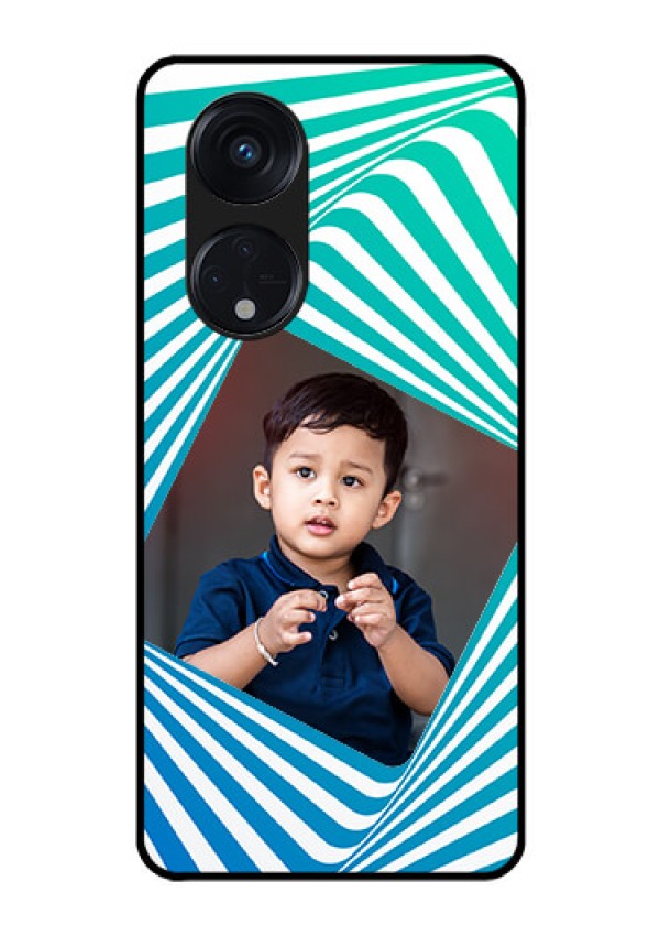 Oppo Reno 8T 5G Personalized Glass Phone Case - Abstract Spiral Design