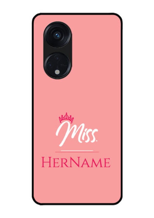 Oppo Reno 8T 5G Custom Glass Phone Case Mrs with Name