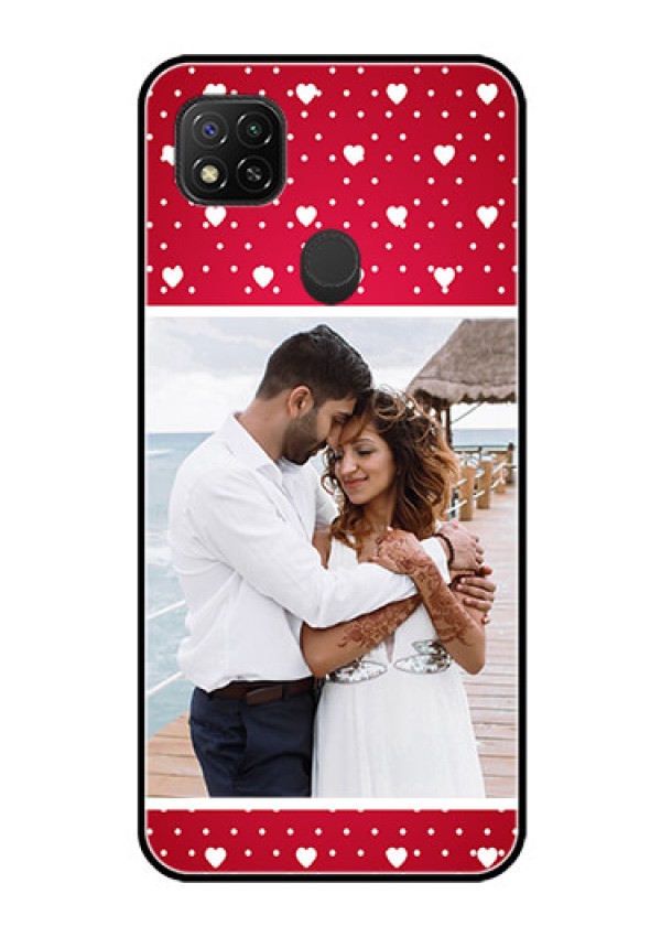 Poco C31 Photo Printing on Glass Case - Hearts Mobile Case Design