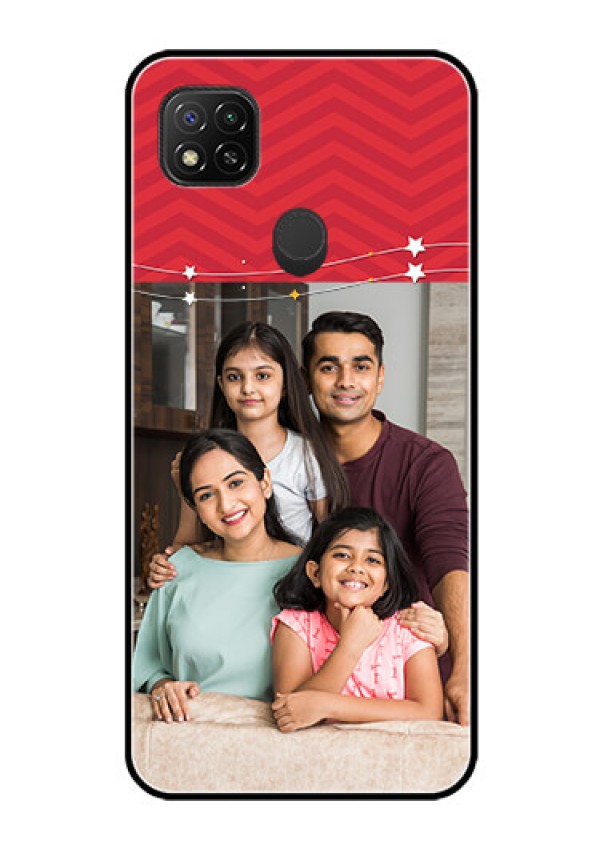 Poco C31 Personalized Glass Phone Case - Happy Family Design