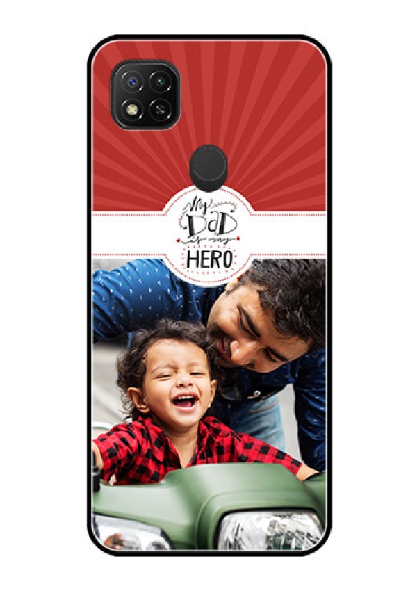 Poco C31 Photo Printing on Glass Case - My Dad Hero Design