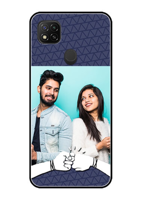 Poco C31 Photo Printing on Glass Case - with Best Friends Design 
