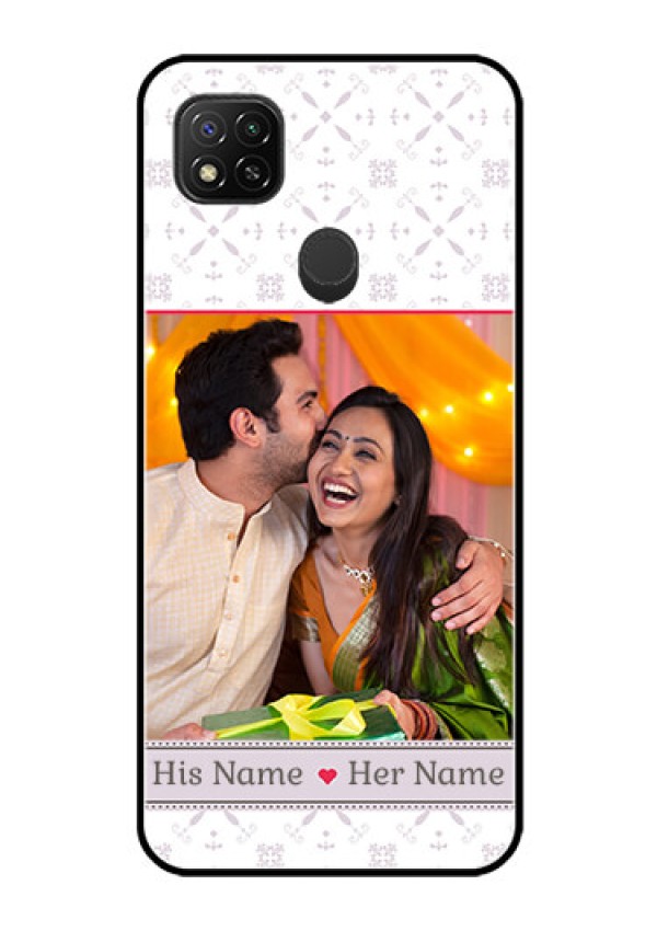 Poco C31 Custom Glass Mobile Case - with Photo and Ethnic Design