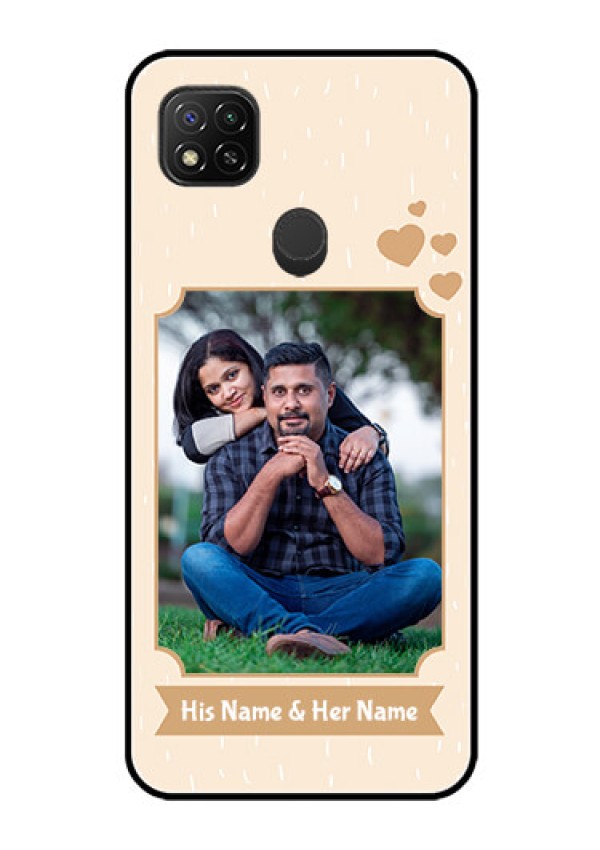 Poco C31 Custom Glass Phone Case - with confetti love design 