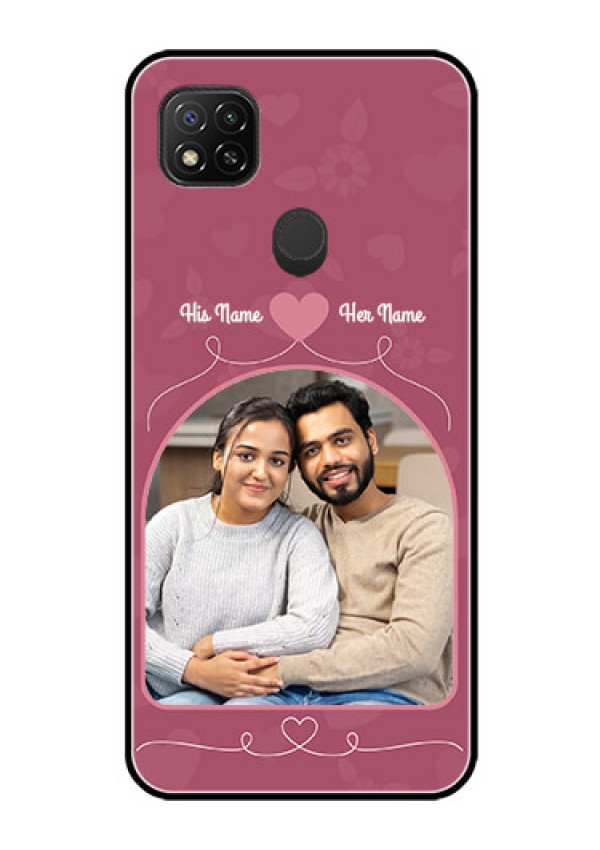 Poco C31 Photo Printing on Glass Case - Love Floral Design