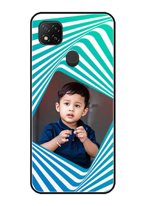 Poco C31 Personalized Glass Phone Case - Abstract Spiral Design