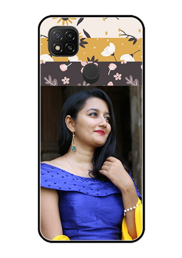 Poco C31 Custom Glass Phone Case - Stylish Floral Design