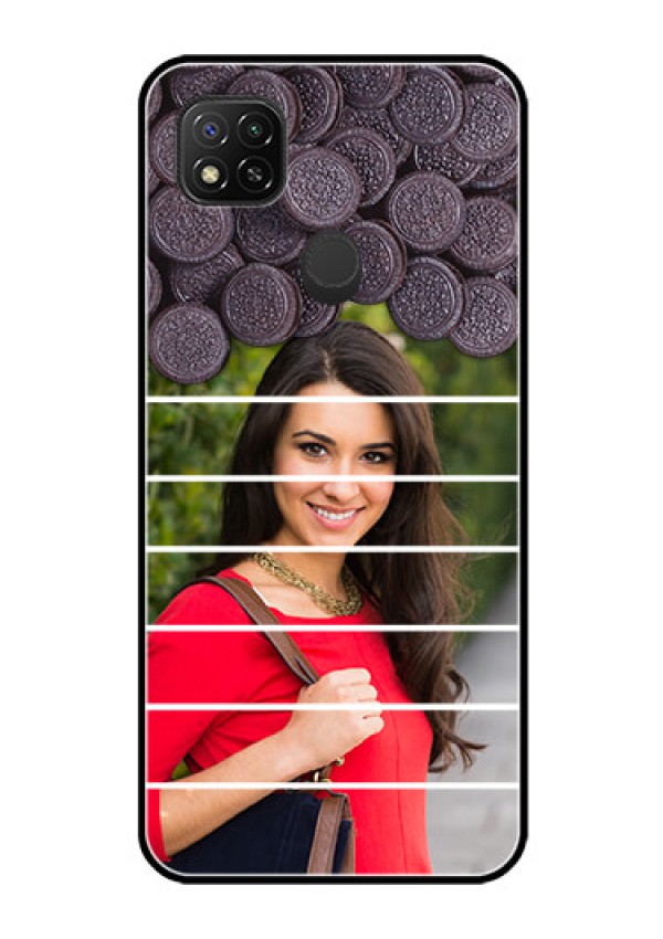 Poco C31 Custom Glass Phone Case - with Oreo Biscuit Design