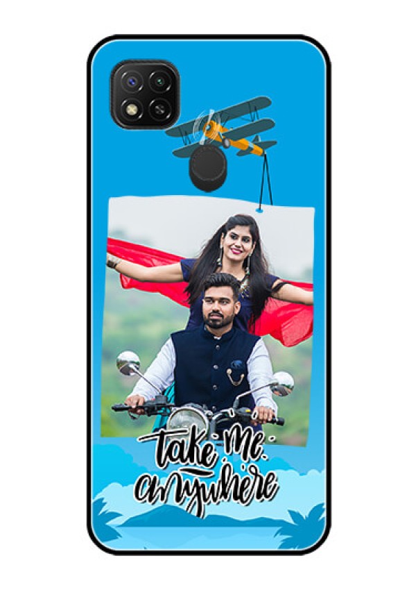Poco C31 Custom Glass Mobile Case - Traveller Design 