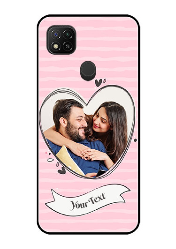 Poco C31 Custom Glass Phone Case - Vintage Heart Design