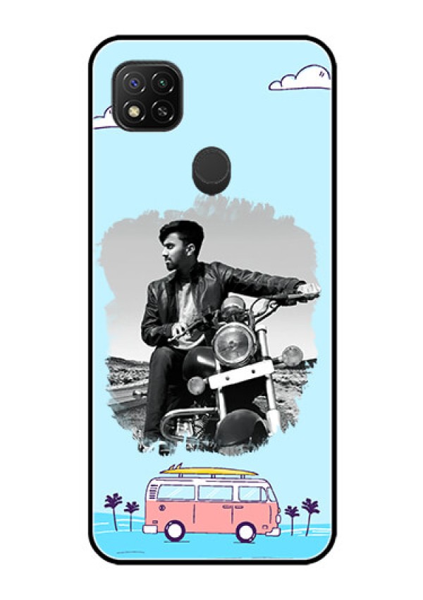 Poco C31 Photo Printing on Glass Case - Travel & Adventure Design
