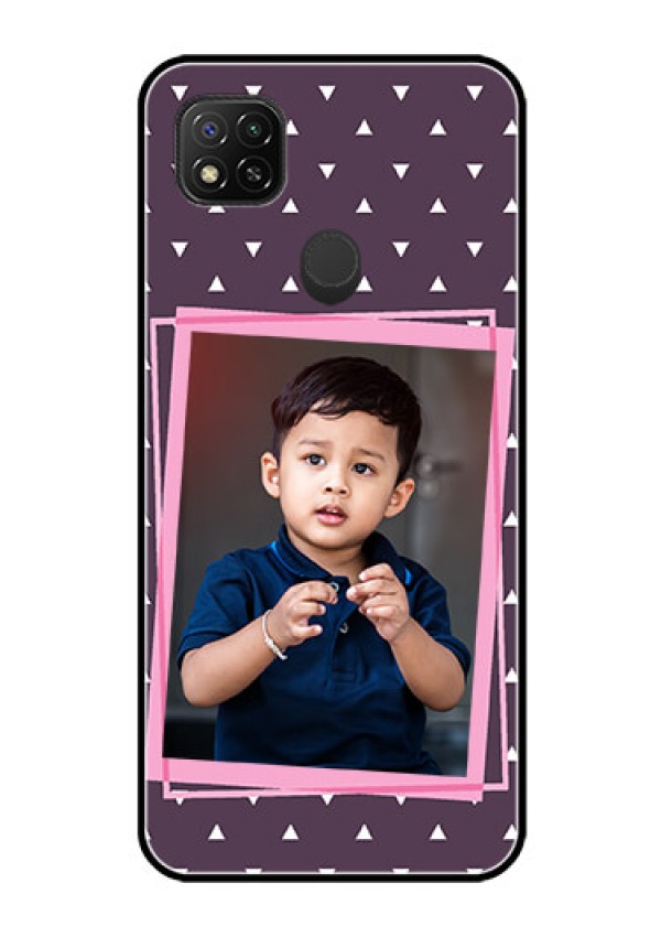 Poco C31 Custom Glass Mobile Case - Triangle Pattern Dotted Design