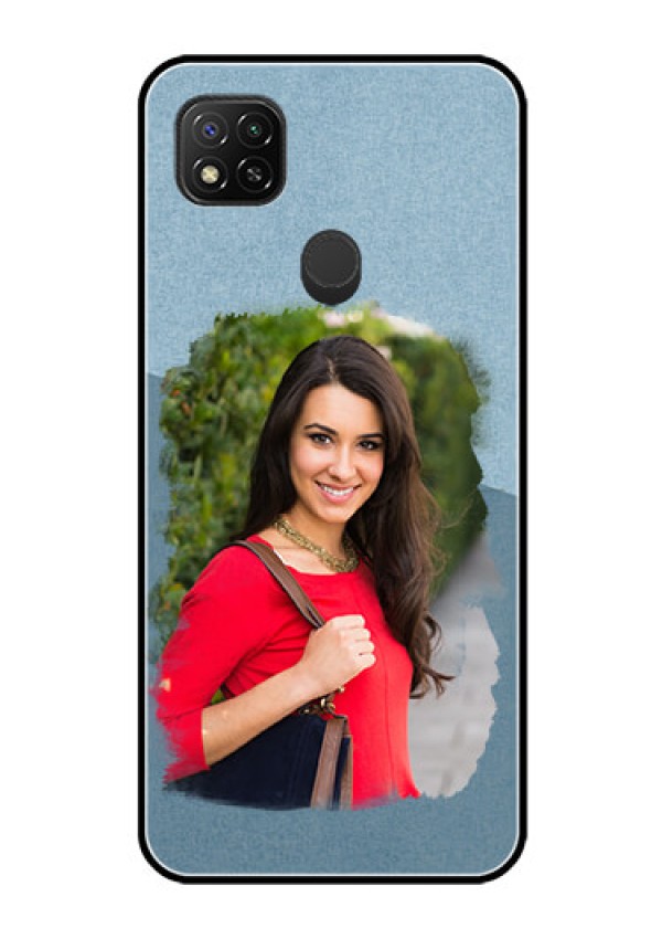 Poco C31 Custom Glass Mobile Case - Grunge Line Art Design
