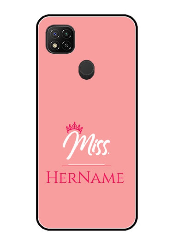 Poco C31 Custom Glass Phone Case Mrs with Name
