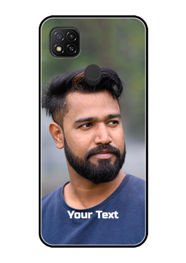 Poco C31 Glass Mobile Cover: Photo with Text