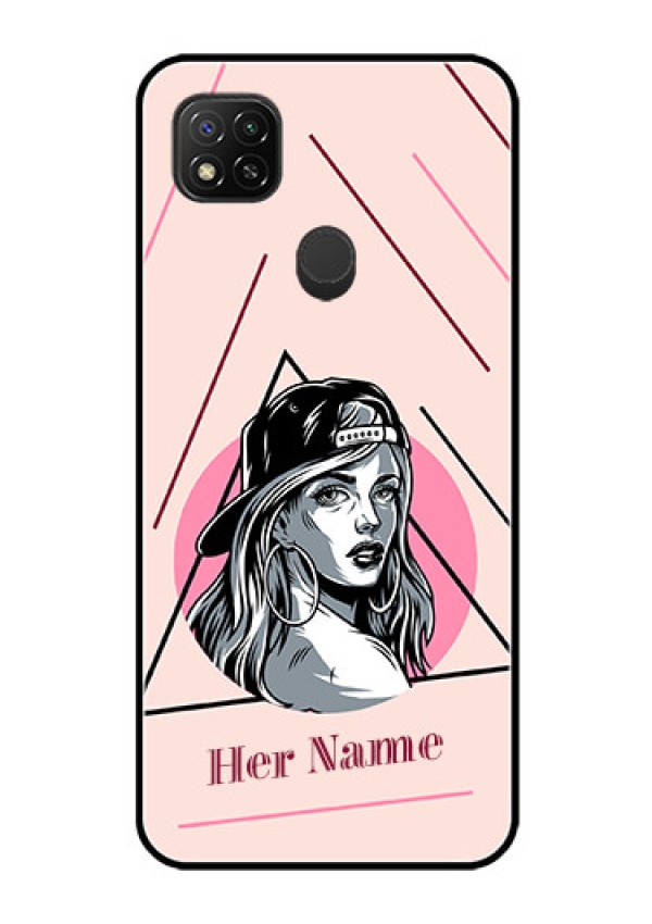 Poco C31 Personalized Glass Phone Case - Rockstar Girl Design