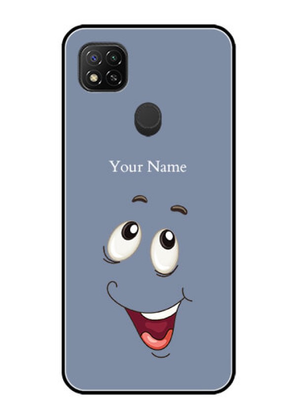 Poco C31 Photo Printing on Glass Case - Laughing Cartoon Face Design