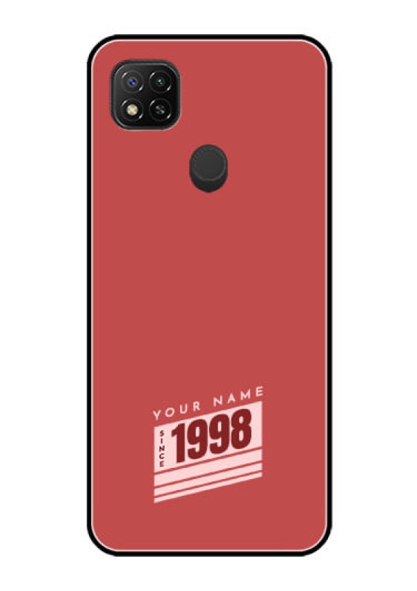 Poco C31 Custom Glass Phone Case - Red custom year of birth Design