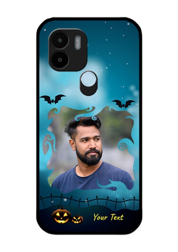 Poco C50 Custom Glass Phone Case - Halloween frame design