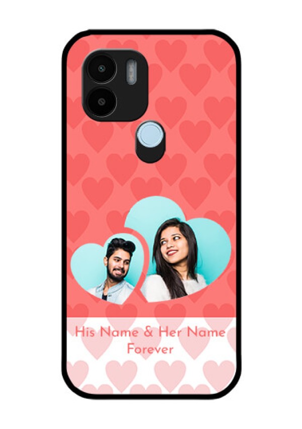 Poco C51 Personalized Glass Phone Case - Couple Pic Upload Design