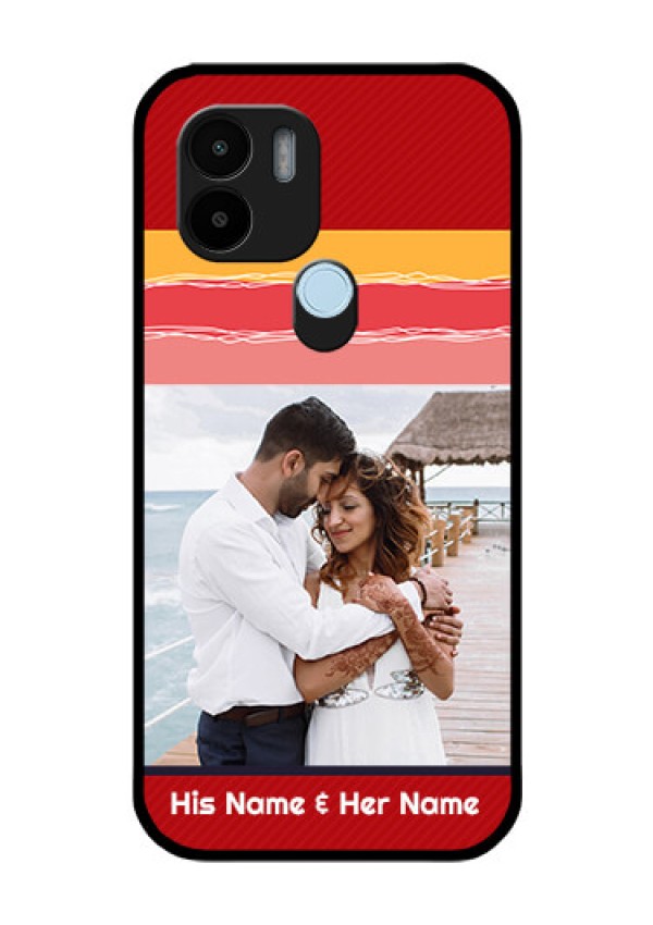 Poco C51 Custom Glass Mobile Case - Colorful Case Design