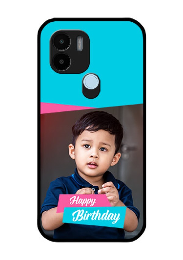 Poco C51 Personalized Glass Phone Case - Image Holder with 2 Color Design
