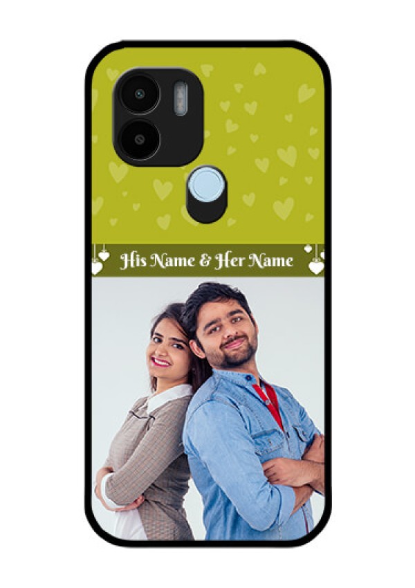 Poco C51 Custom Glass Phone Case - You & Me Heart Design