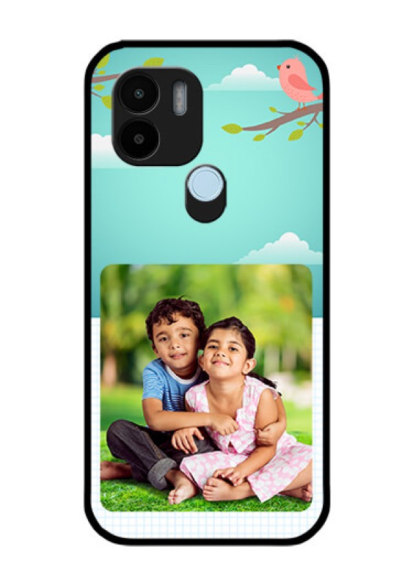 Poco C51 Photo Printing on Glass Case - Doodle love Design