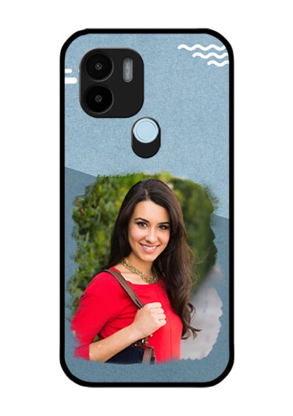 Poco C51 Custom Glass Mobile Case - Grunge Line Art Design