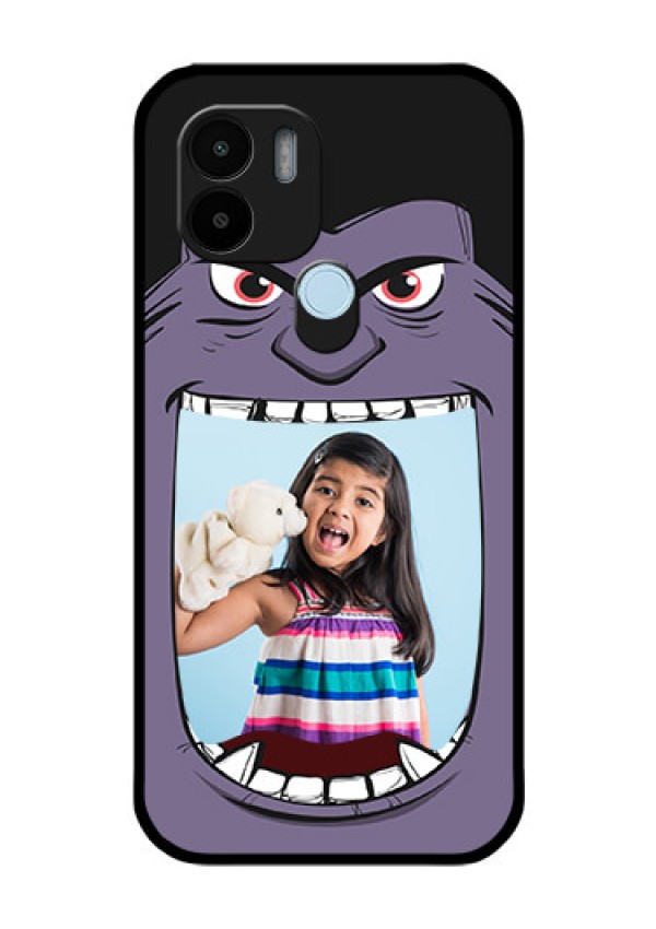 Poco C51 Custom Glass Phone Case - Angry Monster Design