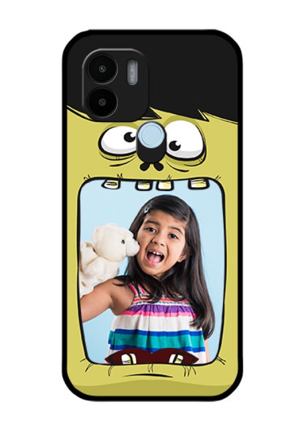 Poco C51 Personalized Glass Phone Case - Cartoon monster back case Design
