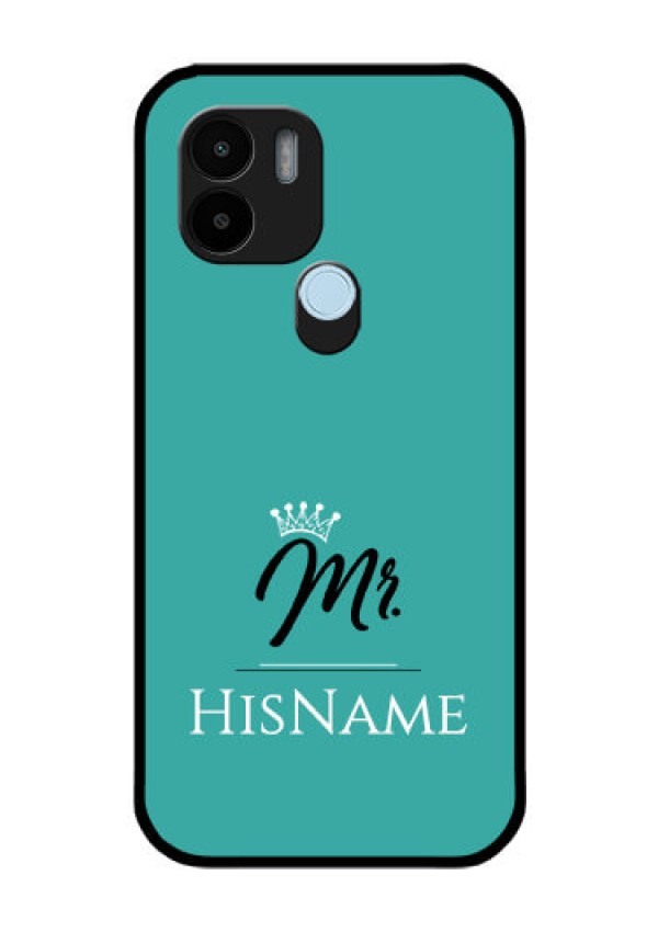 Poco C51 Custom Glass Phone Case Mr with Name
