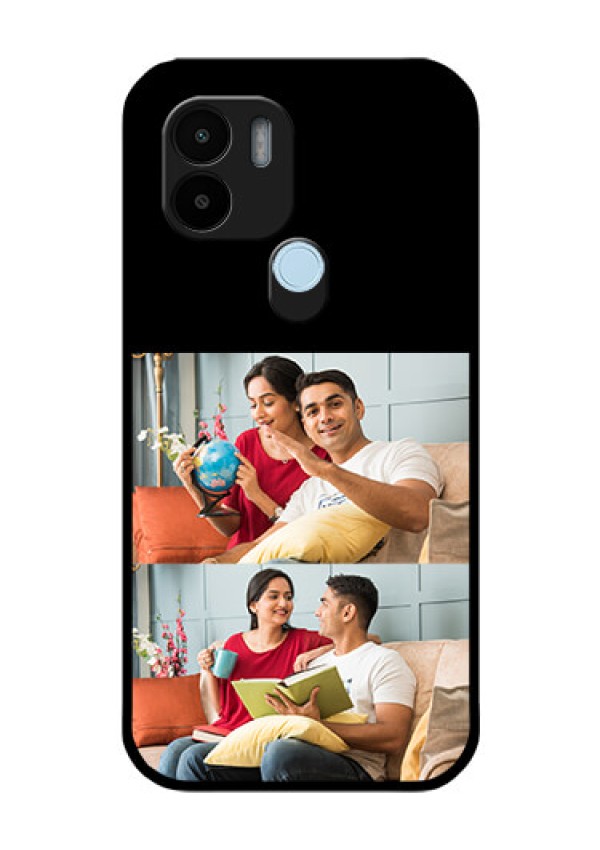 Poco C51 2 Images on Glass Phone Cover