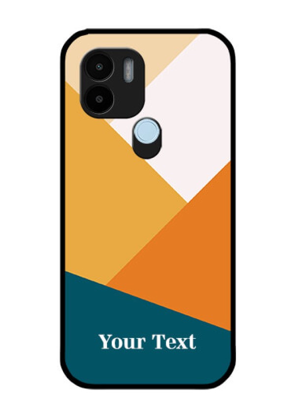 Poco C51 Personalized Glass Phone Case - Stacked Multi-colour Design